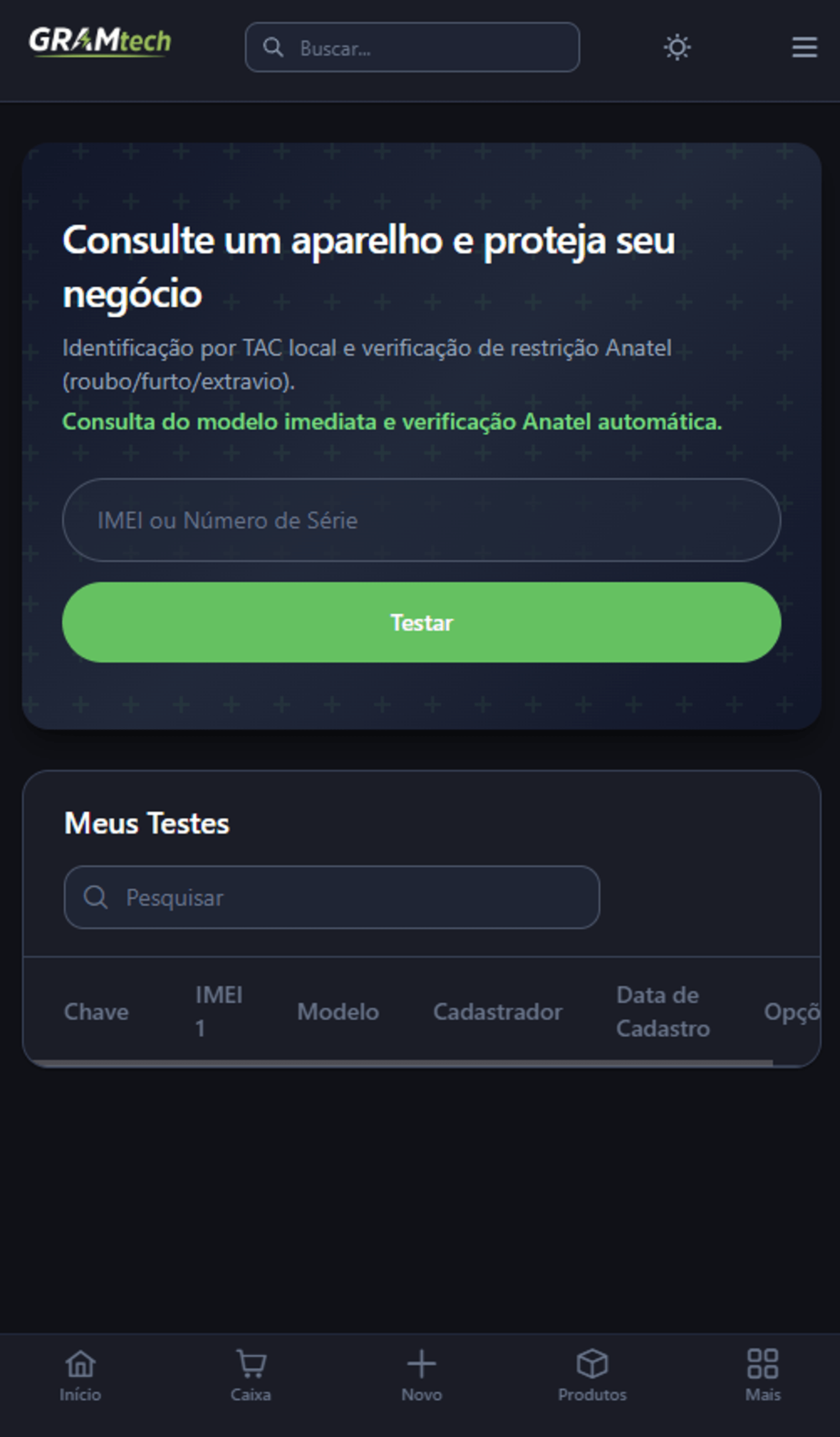 Consulta IMEI no celular